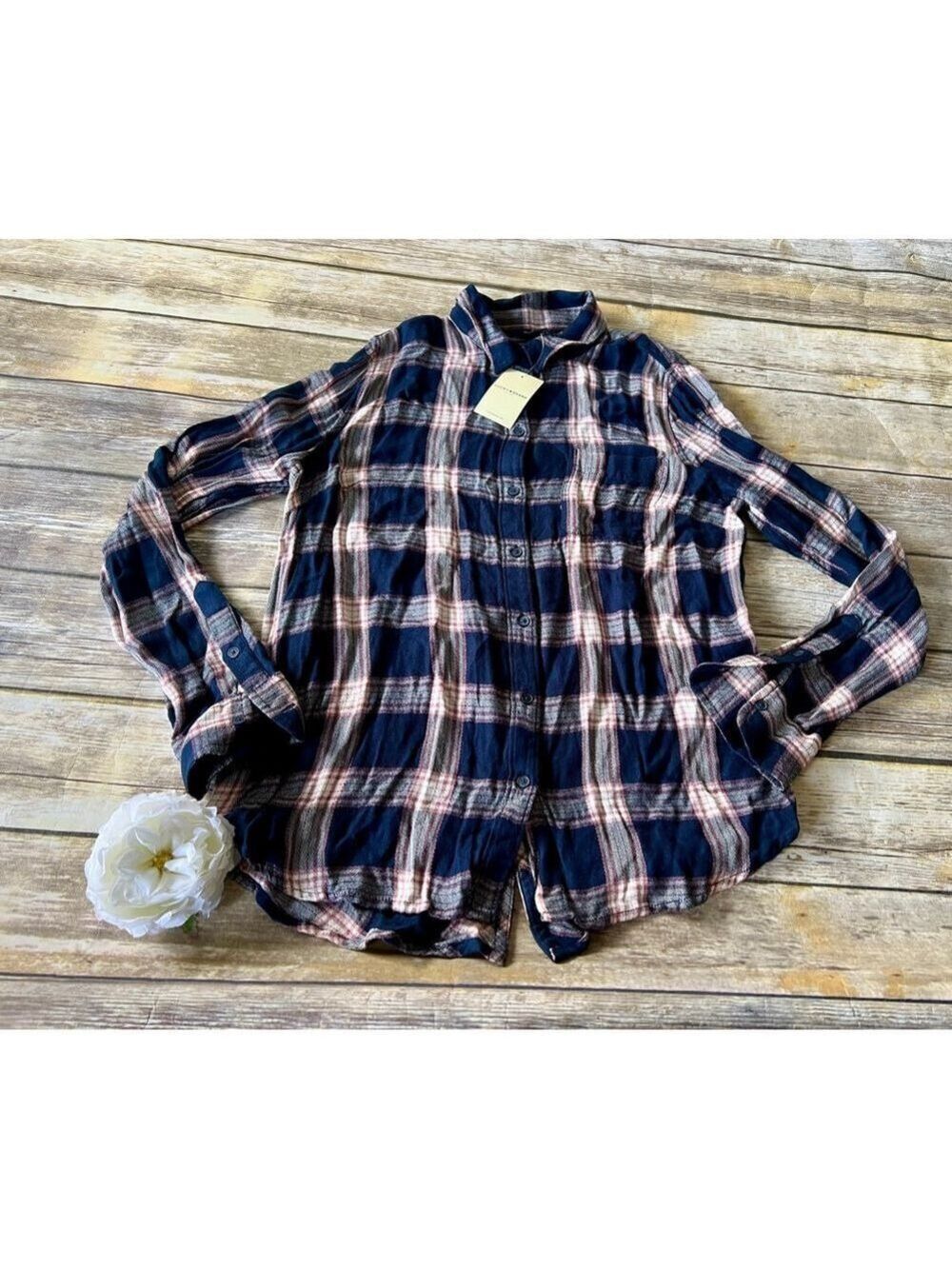 Nwt Lucky Brand Boyfriend Plaid Flannel